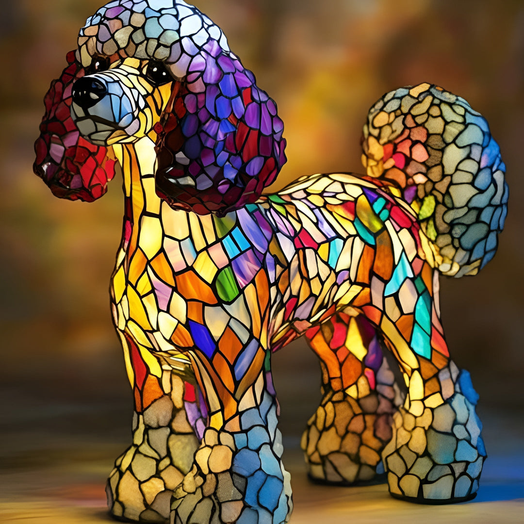 Pépette – Magische Lampe für Hunde aus farbigem Glas