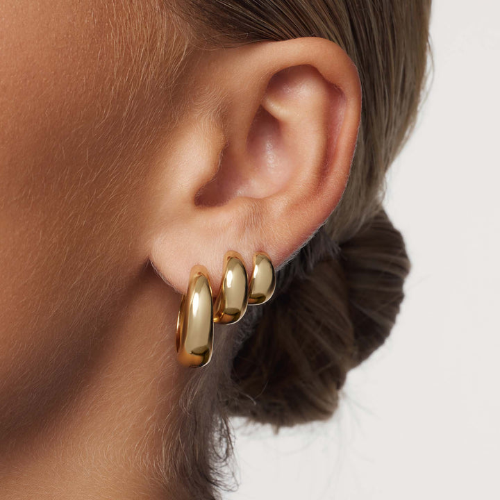 Women’s Gold Hoop Earrings | Minimalist Chunky Design