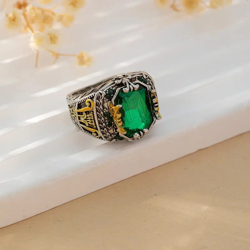 Ring Klara Emerin | Mischgold