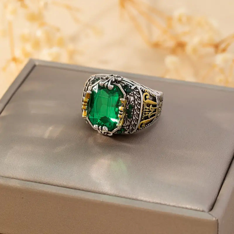 Ring Klara Emerin | Mischgold