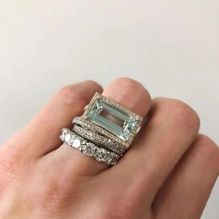 Vintage Ring Made of Silver and Turquoise