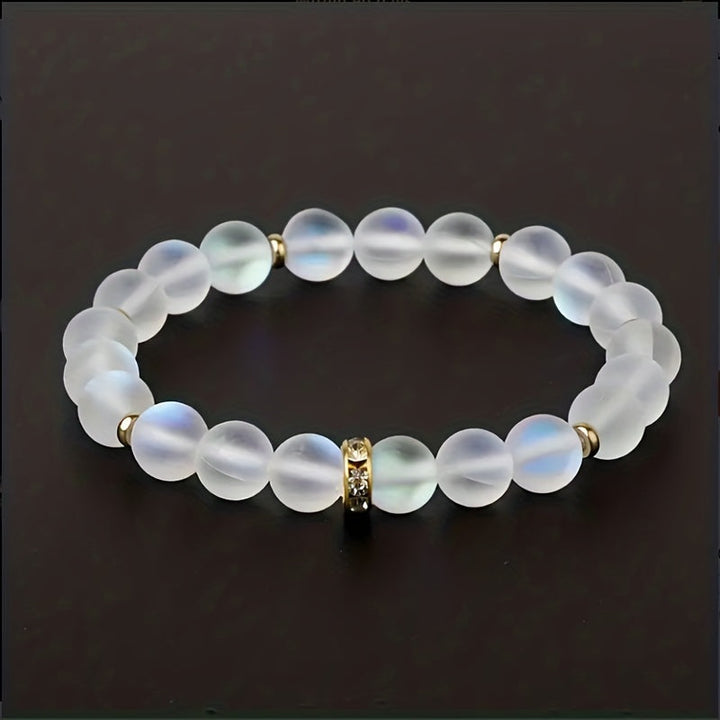 Vertrauen Perlen Mondstein Armband