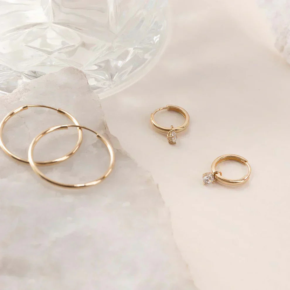 Hoop Earrings with Moonstone
